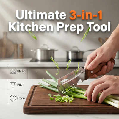 3-in-1 Scallion Shredder & Peeler